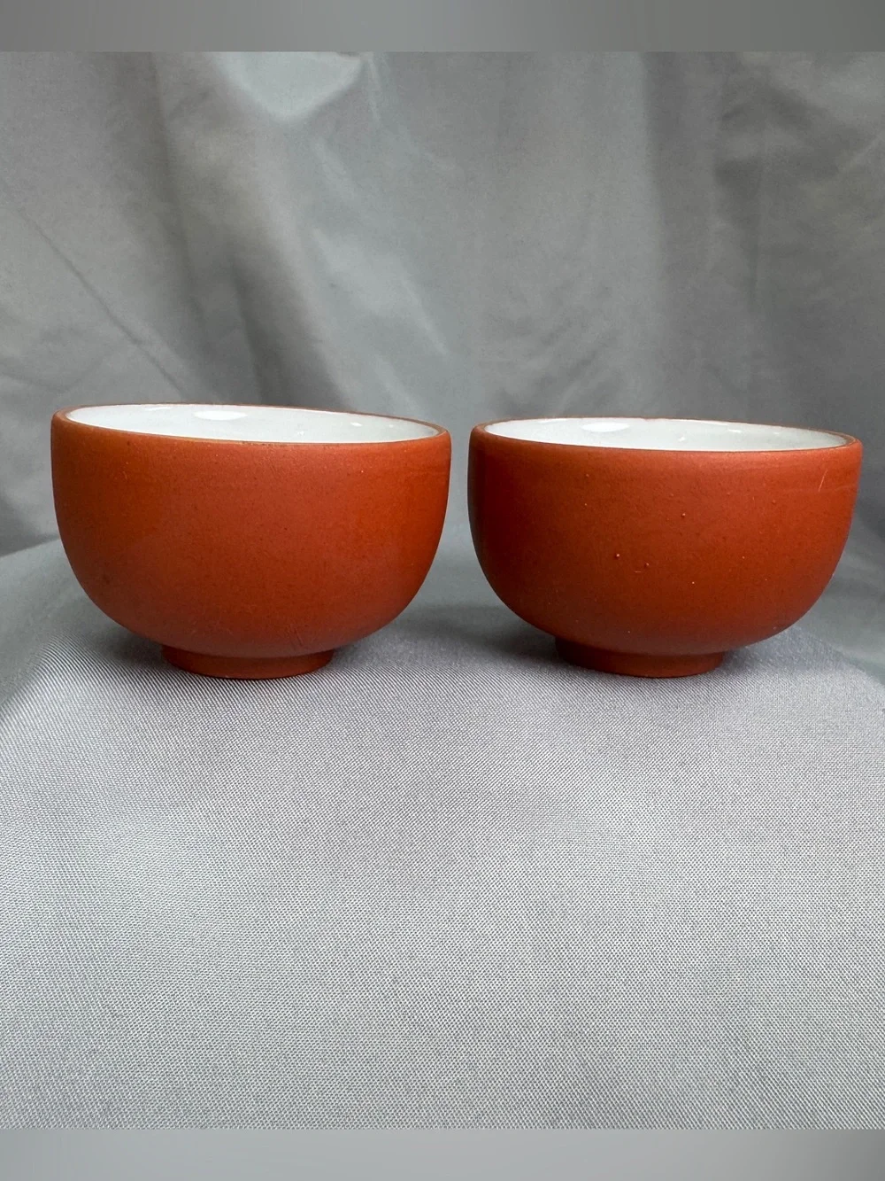 Set Of 2 Vintage Red Clay Yixing Zisha Tea Cups